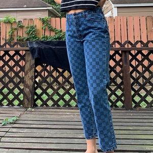 BDG Checkered Dad Jeans